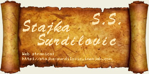 Stajka Šurdilović vizit kartica